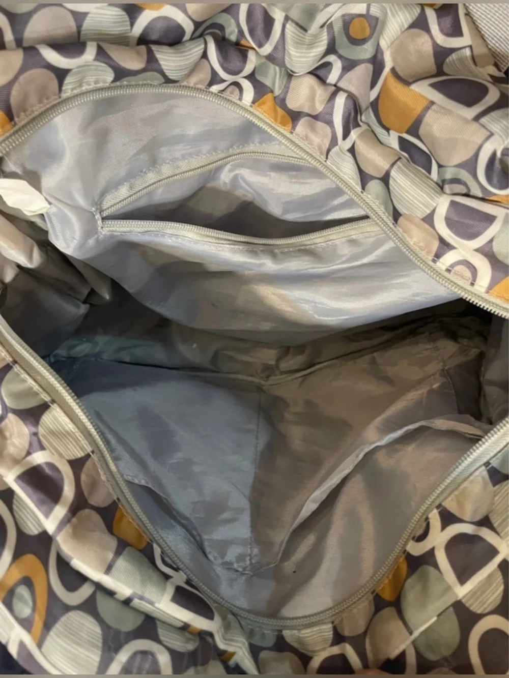 Baby Sky Multi-Pocket Geometric Diaper Bag Tote Crossbody